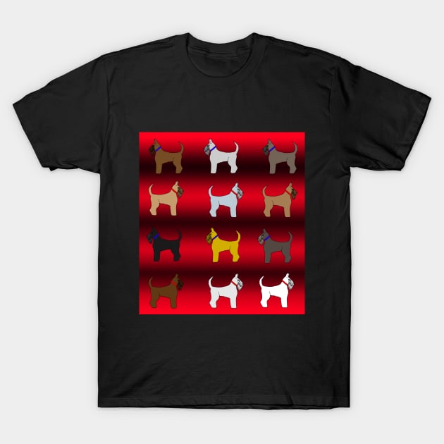 mascotas de rojo T-Shirt by helenheredia